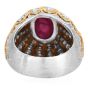 Mario Buccellati GIA No-Heat Burma Ruby & Diamond Dome Cocktail Ring – Platinum & 18K Gold