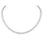 GIA 29.69 carats D SI1 Diamond Platinum Oval Brilliant Cut Tennis Necklace|Dover Jewelry|                                                                                            
