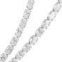 GIA 29.69 carats D-SI Diamond Platinum Oval Brilliant Cut Tennis Necklace                                                                                             