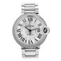 Cartier Ballon Bleu 36mm Diamond 18K Watch Ref 3004 Box Papers 