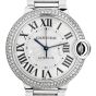 Cartier Ballon Bleu 36mm Diamond 18K Watch Ref 3004 Box Papers 