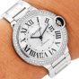 Cartier Ballon Bleu 36mm Diamond 18K Watch Ref 3004 Box Papers 