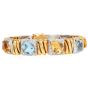 Estate  25.60cts Citrine Topaz Diamond 18K Gold Statement Bracelet