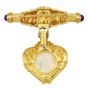 Judith Ripka  Diamond Mother of Pearl 18K Gold Brooch Pendant