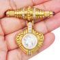 Judith Ripka  Diamond Mother of Pearl 18K Gold Brooch Pendant