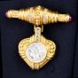 Judith Ripka  Diamond Mother of Pearl 18K Gold Brooch Pendant