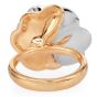 Estate Italian 1.00ct Diamond 18K White Gold Flower Ring