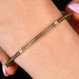 Judith Ripka  Fancy Diamond 18k Yellow Gold Bangle Bracelet