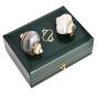 Seaman Schepps Turbo Shell Earrings with Black and White Pearls in 18K Yellow Gold