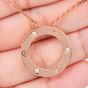 Cartier LOVE Pendant – 3 Diamonds, 18K Rose Gold, Iconic Design