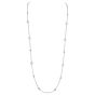 Judith Ripka Long Diamond Chain Necklace in 18k White Gold