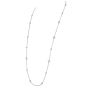 Judith Ripka Long Diamond Chain Necklace in 18k White Gold