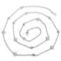 Judith Ripka Long Diamond Chain Necklace in 18k White Gold