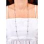 Judith Ripka Long Diamond Chain Necklace in 18k White Gold