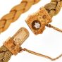 Antique Victorian Braided Diamond Bracelet in 14k Yellow Gold