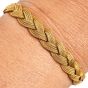 Antique Victorian Braided Diamond Bracelet in 14k Yellow Gold