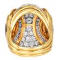18K Gold Platinum Black Jade & Diamond Dome Cocktail Ring 
