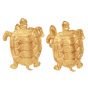 Vintage 18K Yellow Gold Textured Turtle Cufflinks 