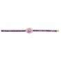Estate 18K Yellow Gold Amethyst and Diamond Halo Bracelet