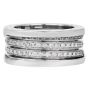 Bvlgari B.Zero1 4-Band Eternity Ring in 18K White Gold Pavé Diamonds