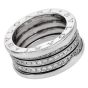 Bvlgari B.Zero1 4-Band Eternity Ring in 18K White Gold Pavé Diamonds