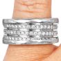 Bvlgari B.Zero1 4-Band Eternity Ring in 18K White Gold Pavé Diamonds