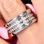 Bvlgari B.Zero1 4-Band Eternity Ring in 18K White Gold Pavé Diamonds
