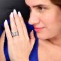 Bvlgari B.Zero1 4-Band Eternity Ring in 18K White Gold Pavé Diamonds