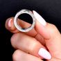Bvlgari B.Zero1 4-Band Eternity Ring in 18K White Gold Pavé Diamonds