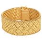 French Caplain Paris 18K Yellow Gold Textured Wrap Bracelet