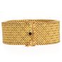 French Caplain Paris 18K Yellow Gold Textured Wrap Bracelet