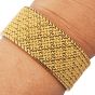 French Caplain Paris 18K Yellow Gold Textured Wrap Bracelet