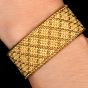 French Caplain Paris 18K Yellow Gold Textured Wrap Bracelet