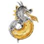Vintage 18K Gold Dragon Diamond 9.50cts Enamel Brooch|Dover Jewelry|