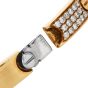 Italian 18K Gold Diamond Screw Design Bangle Bracelet