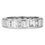 Vintage Carre-Cut Diamond 4.00ct Platinum Eternity Band Ring