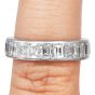 Vintage Carre-Cut Diamond 4.00ct Platinum Eternity Band Ring