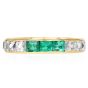 Vintage Emerald 5.00cts Diamond 14K Gold Eternity Band Ring