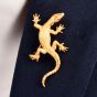 Vintage Buccellati 18K Yellow Gold Lizard Pin Brooch