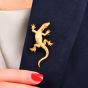 Vintage Buccellati 18K Yellow Gold Lizard Pin Brooch