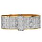 Kurtulan 18K Two-Tone Diamond Woven Bangle Bracelet