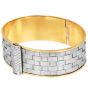Kurtulan 18K Two-Tone Diamond Woven Bangle Bracelet
