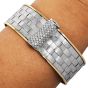 Kurtulan 18K Two-Tone Diamond Woven Bangle Bracelet