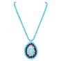 Turquoise Diamond & Sapphire 18K Gold Convertible Necklace Brooch