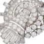 Antique Art Deco 7.60ct Diamond Platinum Spray Double Pin Brooch