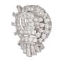 Antique Art Deco 7.60ct Diamond Platinum Spray Double Pin Brooch