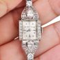 Antique Hamilton Diamond Platinum Ladies Cocktail Watch