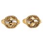 Gucci Interlocking GG 18K Yellow Gold Engraved Cufflinks
