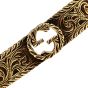 Gucci 18K Yellow Gold Interlocking GG Engraved Cuff Bracelet