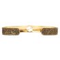 Gucci 18K Yellow Gold Interlocking GG Engraved Cuff Bracelet